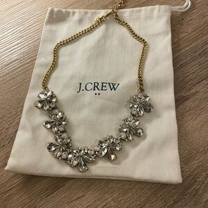 J.Crew Gold Floral Crystal Necklace